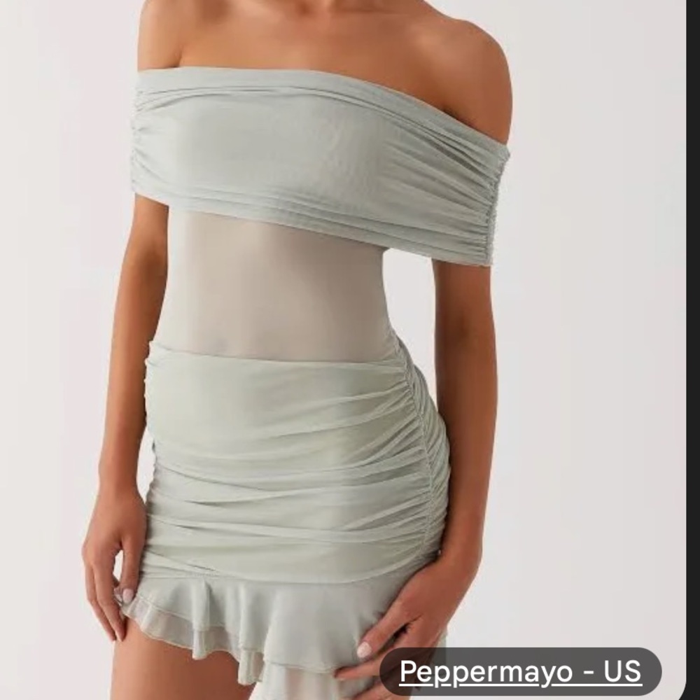 PEPPERMAYO Nelly off the shoulder mini dress